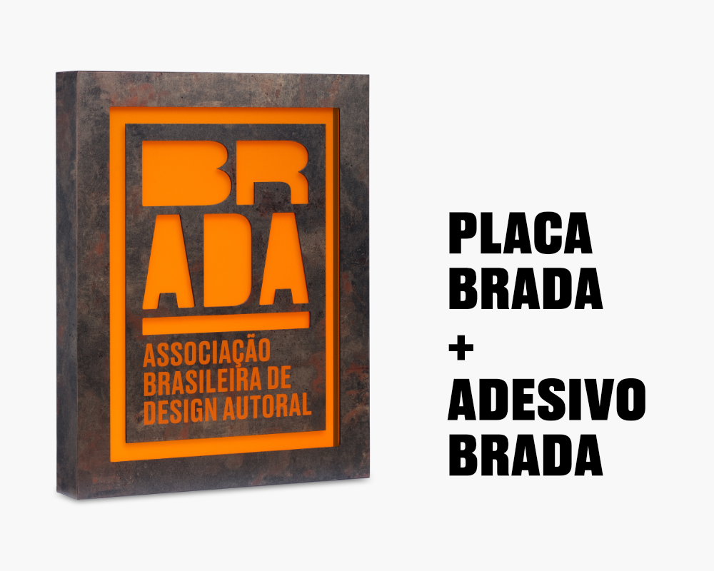 Selos oficiais BRADA — placa e adesivo